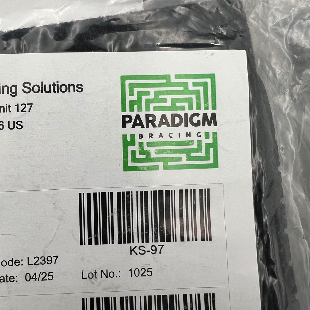 Set of 2 Paradigm Bracing Solutions Knee Sleeve Universal Black KS-97 L2397